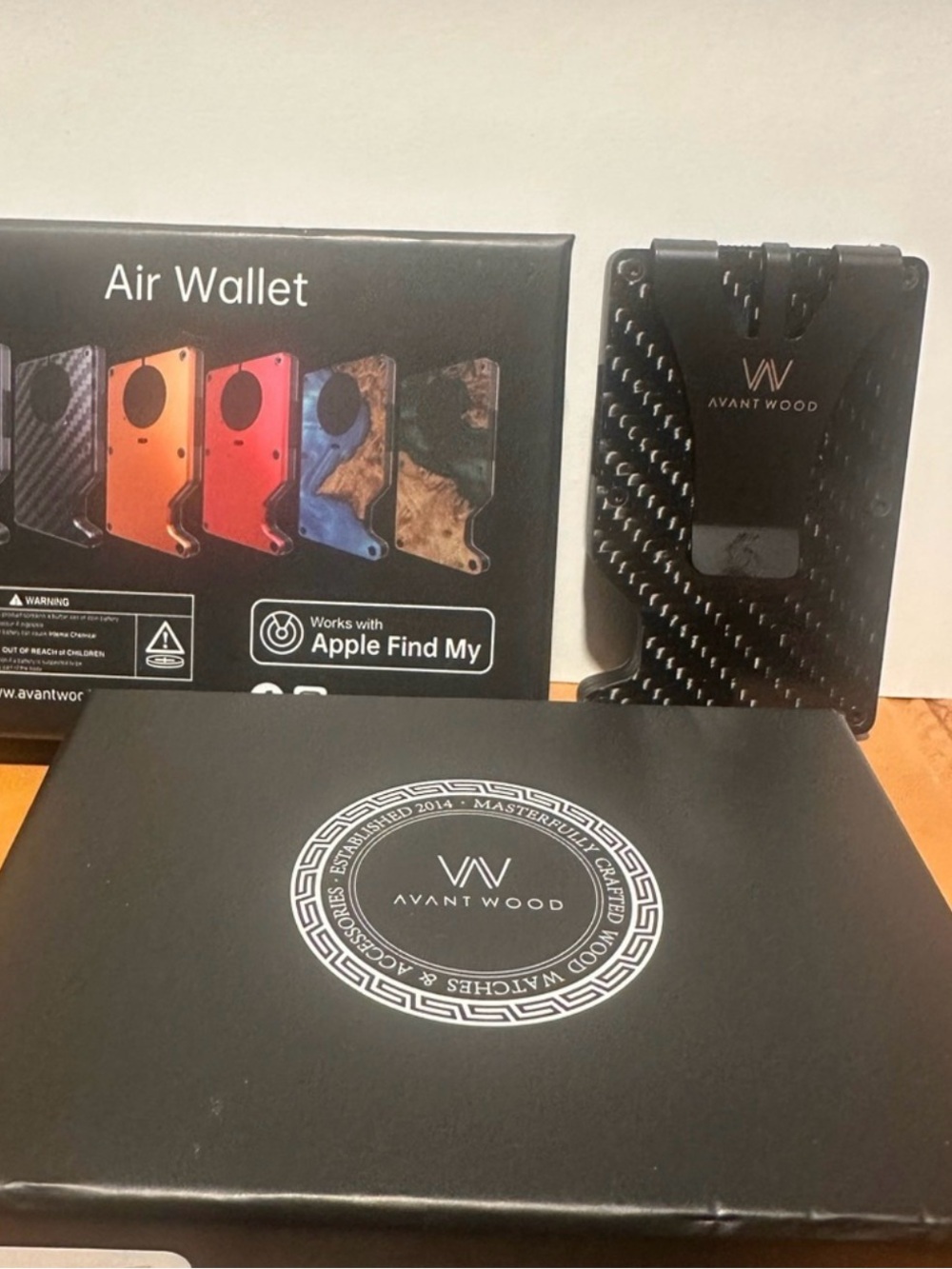 Air Wallet Pro Card & Key Holder in Wood Orange
